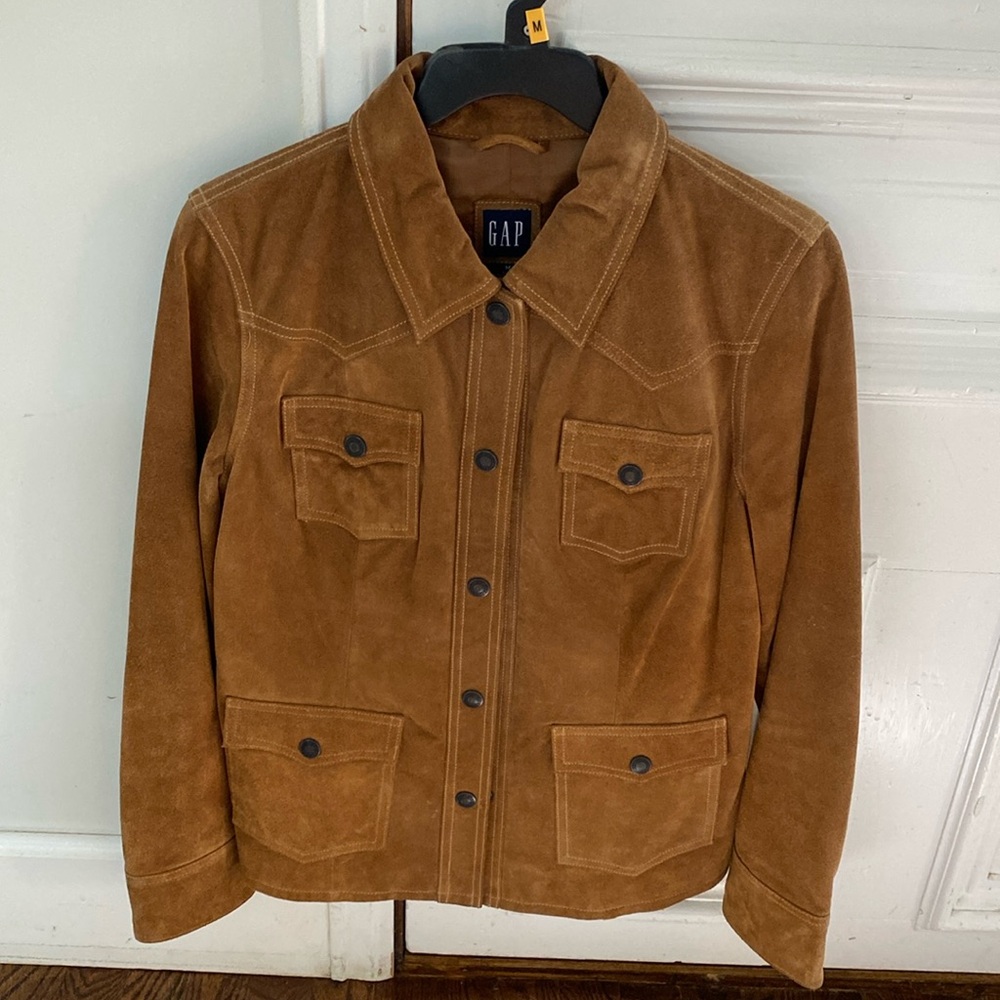 GAP vintage brown leather / suede jacket